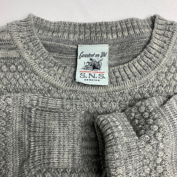 Classical SNS Herning 100% Pure Wool FISHERMAN Sweater - Picture 3 of 7